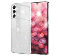 NALIA Étui Stable à Paillettes Compatible avec Samsung Galaxy S24 Coque, Housse de Protection Hybride Brillante avec Silicone Renforcé, Glitter Case Anti-Choc Glamour Scintillant, Couleur:Argent
