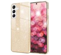NALIA Étui Stable à Paillettes Compatible avec Samsung Galaxy S24 Plus Coque, Housse de Protection Hybride Brillante avec Silicone Renforcé, Cover Anti-Choc Glamour Scintillant, Couleur:Or