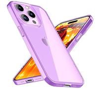 NALIA Étui Translucide Néon Compatible avec iPhone 15 Pro Max Coque, Transparent Coloré Lumineux Brillant Anti-Jaune, Mince Housse de Protection Silicone Flexible Anti-Choc Cover, Couleur:Violet