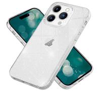 NALIA Étui Translucide Scintillant Compatible avec iPhone 15 Pro Coque, Anti-Jaune Cristal Paillettes de Diamant Incorporées, Bling Housse Protection Clair Silicone Glitter Cover, Couleur:Transparent