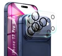 NALIA Focus.X2 MAX compatible avec Apple iPhone 17 Pro Max Verre (Protection Claire pour Caméra), 2 Pièces, Verre Trempé 9H, Technologie Anti-Reflets, Auto-Adhésif, Couverture Integrale, pour Coques