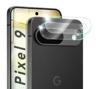 NALIA Focus.X2 MAX Lot de 2 verres de protection pour appareil photo Google Pixel 9, transparent et résistant aux rayures, couverture complète d'objectif, compatible avec coque, dureté 9H, protection