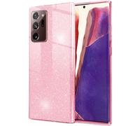 NALIA Glitter Handy Cover pour Samsung Galaxy Note20 Ultra, Bling Cover Case Pink