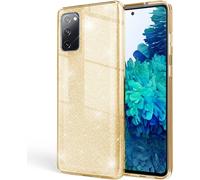 NALIA Glitter Housse pour Samsung Galaxy S20 FE, Bling Handy Cover Protection Case TPU Gold