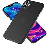 NALIA Hard Case extra fin pour iPhone 12 Mini, Ultra Slim Handy Cover Etui noir