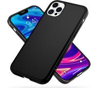 NALIA Hard Case pour iPhone 12 Pro Max, Slim Cover Housse de téléphone portable Protection Etui Noir