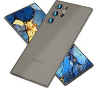 NALIA Hardcase extrêmement fin pour Samsung Galaxy S24 Ultra Coque, 0,3mm Ultra mince Housse de protection Slim Taupe Transparent