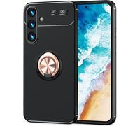 NALIA Housse anneau noir mat pour avec Samsung Galaxy S24 Plus Housse, Housse de protection en silicone avec anneau pivotant à 360 degrés Rose Gold