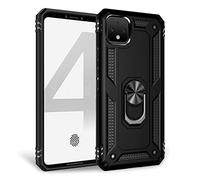 NALIA Housse avec Bague Compatible avec Google Pixel 4 XL Coque, Anti-Choc Protection pour Support de Voiture Magnetique, Anneau Rotation de 360 Degres, Cover Rigide & Silicone Bumper, Couleur:Noir