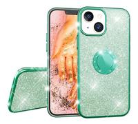 NALIA Housse Brillant avec Bague pour iPhone 13 Coque - Bling Case, Vert | Pour Montage Sur Voiture, Apparence Fonctionnelle, Caracteristique Du Socle