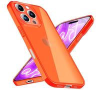 NALIA Housse Clair Néon Compatible avec iPhone 16 Pro Coque, Transparent Coloré Lumineux Brillant Anti-Jaune, Mince Flexible Etui Translucide Soft Silicone Case Anti-Choc Protection, Couleur:Orange