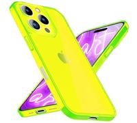 NALIA Housse Clair Néon Compatible avec iPhone 16 Pro Coque, Transparent Coloré Lumineux Brillant Anti-Jaune, Mince Flexible Etui Translucide Soft Silicone Case Anti-Choc Protection, Couleur:Jaune