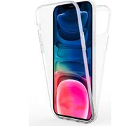 NALIA Housse claire 360° pour iPhone 13 Mini, protection complète Transparent Anti-Jaune Transparent, Full-Body Housse pour téléphone portable