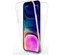 NALIA Housse claire 360° pour iPhone 13 Pro Max, protection complète transparente, Hardcase & silicone & protection d'écran