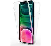 NALIA Housse claire 360° pour iPhone 13 Pro, protection complète Transparent Anti-Jaune Transparent Robuste, Hardcase & Silicone & Protection d'écran