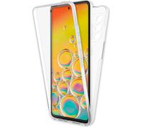 NALIA Housse claire 360° pour Samsung Galaxy A53, protection complète Transparent Anti-Jaune Transparent Robuste, Hardcase & Silicone Bumper & Protection d'écran, Full-Cover Etui Housse de téléphone p