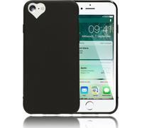 NALIA Housse de portable pour iPhone SE 2022 / SE 2020 / 8 / 7, Coque Coeur Protection Noir