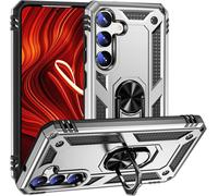 NALIA Housse de style militaire pour Samsung Galaxy S24 Housse, extrêmement robuste et résistante aux chocs, housse de protection extérieure argentée