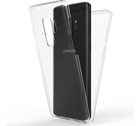NALIA Housse de téléphone portable à 360 degrés pour Samsung Galaxy S9 Plus, Full Cover Case ronde transparente