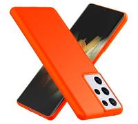 NALIA Housse Néon Compatible avec Samsung Galaxy S21 Ultra Coque, Mince Protection Pastel Silicone Gel Cover Couverture, Ultra-Fine Anti-Choc Case Telephone Portable Bumper Protege, Couleur:Orange