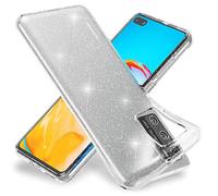 NALIA Housse Paillettes Compatible avec Huawei P40 Coque, Mince Brillante Bling Silicone Gel Clair Cover, Slim Glitter Crystal Case Anti-Choc Bumper Strass Couverture Ultra-Fine, Couleur:Transparent