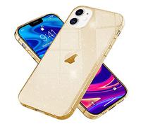 NALIA Housse Paillettes Compatible avec iPhone 12 / iPhone 12 Pro Coque, Mince Brillante Bling Silicone Gel Clair Cover, Slim Glitter Crystal Case Anti-Choc Etui Protection, Couleur:Gold Or