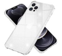 NALIA Housse Paillettes Compatible avec iPhone 12 Pro Max Coque, Bling Protection Silicone Gel Glitter Case Strass Cover, Mince Anti-Choc Bumper Telephone Portable Etui Protege - Transparent