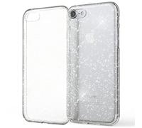 NALIA Housse Paillettes Compatible avec iPhone SE 2022 / SE 2020/8 / 7 Coque, Mince Brillante Bling Silicone Gel Clair Cover, Slim Glitter Crystal Case Anti-Choc Bumper Strass, Couleur:Transparent