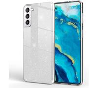 NALIA Housse robuste à paillettes pour Samsung Galaxy S22 Plus, Housse de protection hybride brillante Housse en silicone renforcée Argent