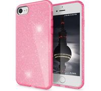 NALIA iPhone SE 2022 / SE 2020 / iP 8 / iP 7 - Glitter Cover Bling Case Handy Pink