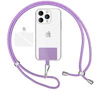 NALIA Lanière Universelle Coloré pour Telephone Portable, Cordon Tour De Cou pour Smartphone, Porte Clef Chaine réglable avec Crochet Métallique e Carte, Sangle pour Épaule, Couleur:Rose Multicolore
