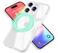 NALIA MagPower Housse Claire-Mate Compatible avec iPhone 16 Pro Coque [Compatible avec MagSafe], Case Cover Hybride Semi-Transparent, Arrière Dure & Cadre Silicone, Rigide Slim, Couleur:Blanc