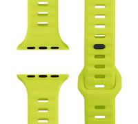 NALIA Motion Bracelet en Silicone Compatible avec Apple Watch Bracelet iWatch Series Ultra/SE 10 9 8 7 6 5 4 3 2 1 42/44/45/46/49mm, Bracelet Sport Souple avec Fermoir à Goupille, Couleur:Jaune Néon