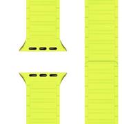 NALIA Nexus Bracelet Magnétique Compatible avec Apple Watch Series Ultra/SE 10 9 8 7 6 5 4 3 2 1 42/44/45/46/49mm, Silicone Respirant, Sangle de Remplacement pour Sport, Couleur:Jaune Néon