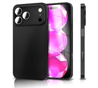 NALIA Phantom Compatible avec Apple iPhone 17 Pro Max Coque (Ultra Fine), 0,3mm Étui Dur, Finition Mate Anti-Traces, Housse de Protection Légère, Antidérapant, Cover Élancé, Couleur:Noir Opaque
