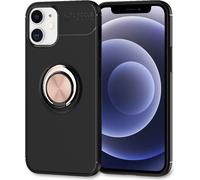 NALIA Ring Étui pour téléphone portable pour iPhone 12 mini, coque de protection pour téléphone portable Étui rose or