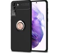 NALIA Ring Handy Cover for Samsung Galaxy S21 Plus, Protection Case Bumper Rose Gold