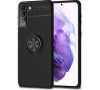 NALIA Ring Handy Cover for Samsung Galaxy S21 Plus, Protection Case Case Bumper Black