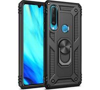 NALIA Ring Handy Cover pour Huawei P30 Lite, 360 degrés de protection Case Cover Bumper Noir