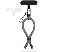 NALIA Wristy Dragonne Universelle Compatible avec Smartphone & Coques, Sangle de Poignet Réglable avec Mousqueton Métal et patch, Lien Antivol Téléphone Portable, Couleur:Vagues Denim