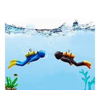 NALIX Decoration Aquarium, 2 Pcs Plongeur Ornement avec Boule Flottante, Deco Aquarium de Résine, Plongeur Décor Paysage pour Fish Tank Reservoir de Poisson Aquarium