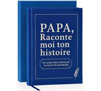 NALKEEZ® raconte moi ton histoire - Livre Papa raconte-moi ton histoire - Idée cadeau anniversaire, Noël, fête des pères - Journal guidé pour transmettre sa vie et ses souvenirs avec tendresse
