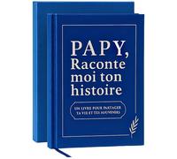 NALKEEZ® raconte moi ton histoire - Papy raconte-moi ton histoire - Carnet affectueux à remplir - Idée cadeau grand-père, anniversaire, fête des grands-pères - Je veux connaître ton histoire