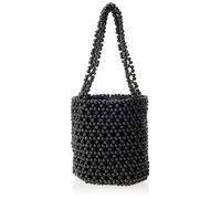 NALLY Seau en Perles, Sac à bandoulière pour Femme, Noir, Einheitsgröße
