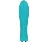 Soin Corps et visage Nalone Ian - Vibromasseur Ergonomique avec Nervures Stimulation du Point G & du Clitoris, 20 Modes de Vibrations en Silicone, Turquoise