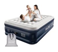 NALONE Matelas Gonflable 2 Personnes,lit Gonflable,Matelas Gonflable 2 Personnes Electrique Gonflage Rapide en Trois Minutes,Durable,pour Usage Domestique et recevoir des invités,201x150x46CM