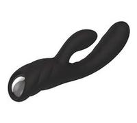 NALONE Pure Rabbit - Vibromasseur en Silicone Hypoallergénique, 7 Modes de Vibrations, Noir NOIR G