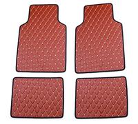 NALSA 4 PièCes Voiture Tapis De Sol pour Volvo C70 C 70 2008 2009 2010, sur Mesure en Cuir Tout Temps Avant ArrièRe Moquette Imperméables Protection Intérieur Accessoires,D/Brown