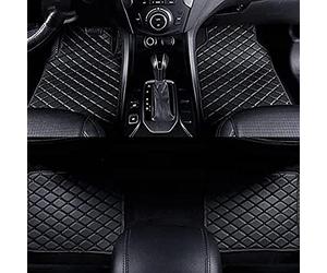 NALSA 4 Pièces Voiture Tapis De Sol pour Volvo C70 C 70 2008 2009 2010, sur Mesure Moquettes Avant Arrière Tous Temps Cuir Moquette Protection AntidéRapant Intérieur Accessoires,B/Black