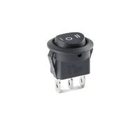 NALsa 5 pièces 20mm KCD1 LED Interrupteur 10A 250V Interrupteur d'alimentation de Voiture Bouton lumières Marche/arrêt 3pin 2pin Interrupteur à Bascule Rond (Color : 3P on-Off-on)